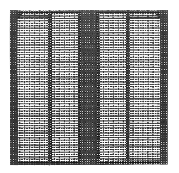 Transparent grille LED display