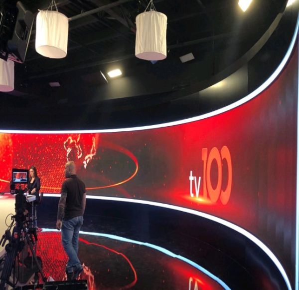 Mexico TV100 Radio Center Arc Screen P1.875 Project 80 square meters